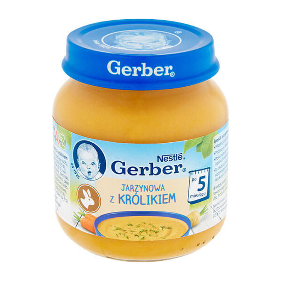 Gerber Zupa, soupe de légumes au lapin, après 5 mois, 125 g