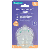 Lansinoh, tétine NaturalWave, débit moyen, 2 pièces