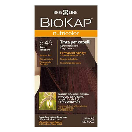 Biokap Nutricolor, haarkleuring, 6.46 Venetiaans rood, 140 ml