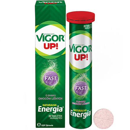 Vigor Up! Fast, berry flavor, 20 effervescent tablets