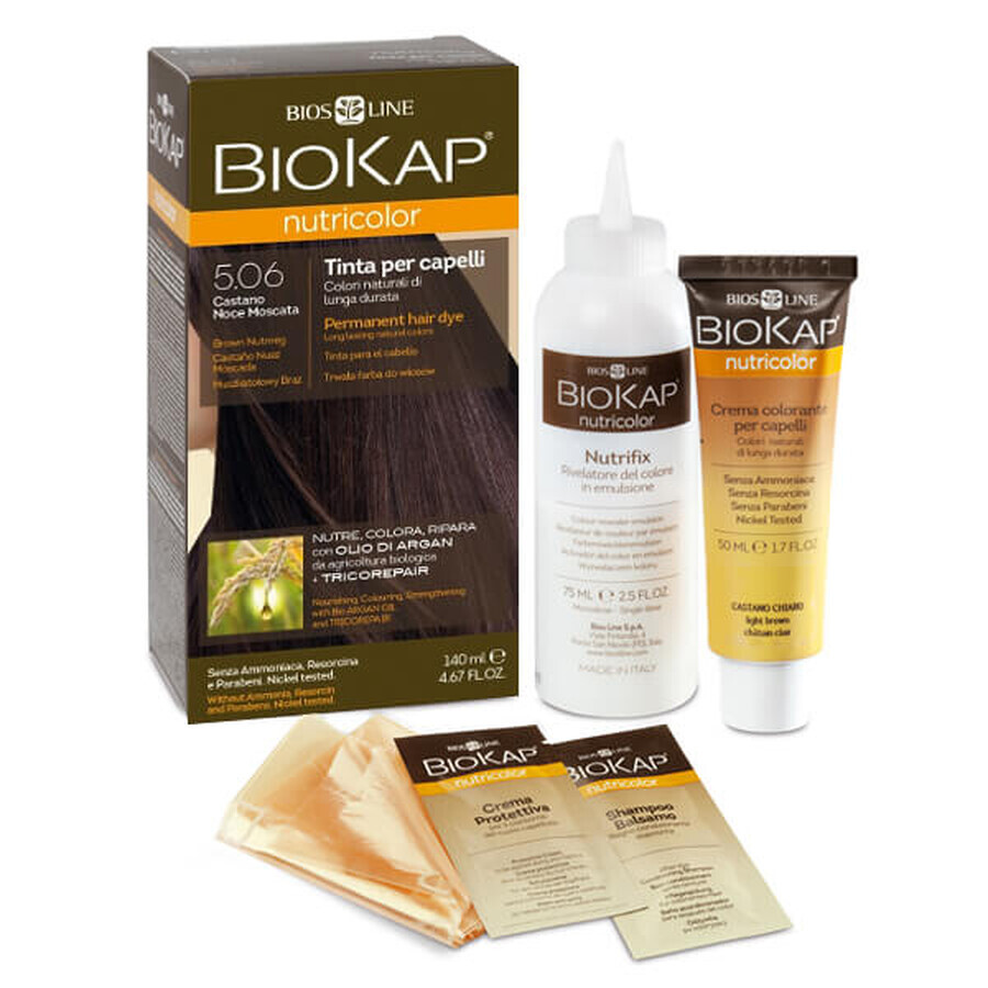 Biokap Nutricolor, coloration, 5.06 nutricolor brun, 140 ml