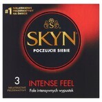 Unimil Skyn Intense Feel, preservativi non in lattice con bordino, 3 pezzi