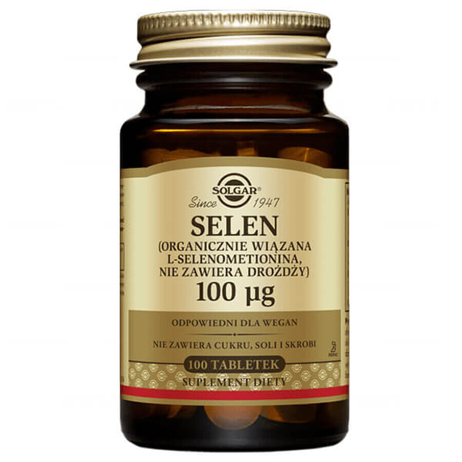 Solgar Selenium 100µg, 100 compresse