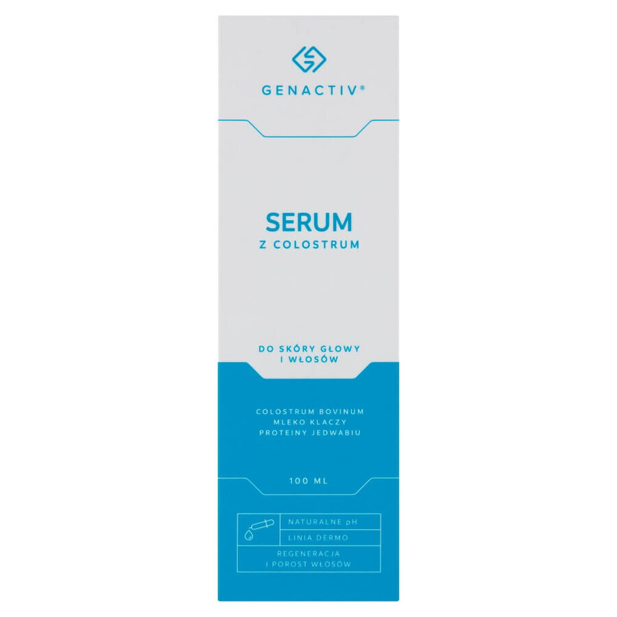 Genactiv, sérum de colostrum pour le cuir chevelu et les cheveux, 100 ml