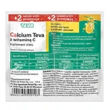 Calcium Teva with vitamin C, orange flavor, 14 effervescent tablets