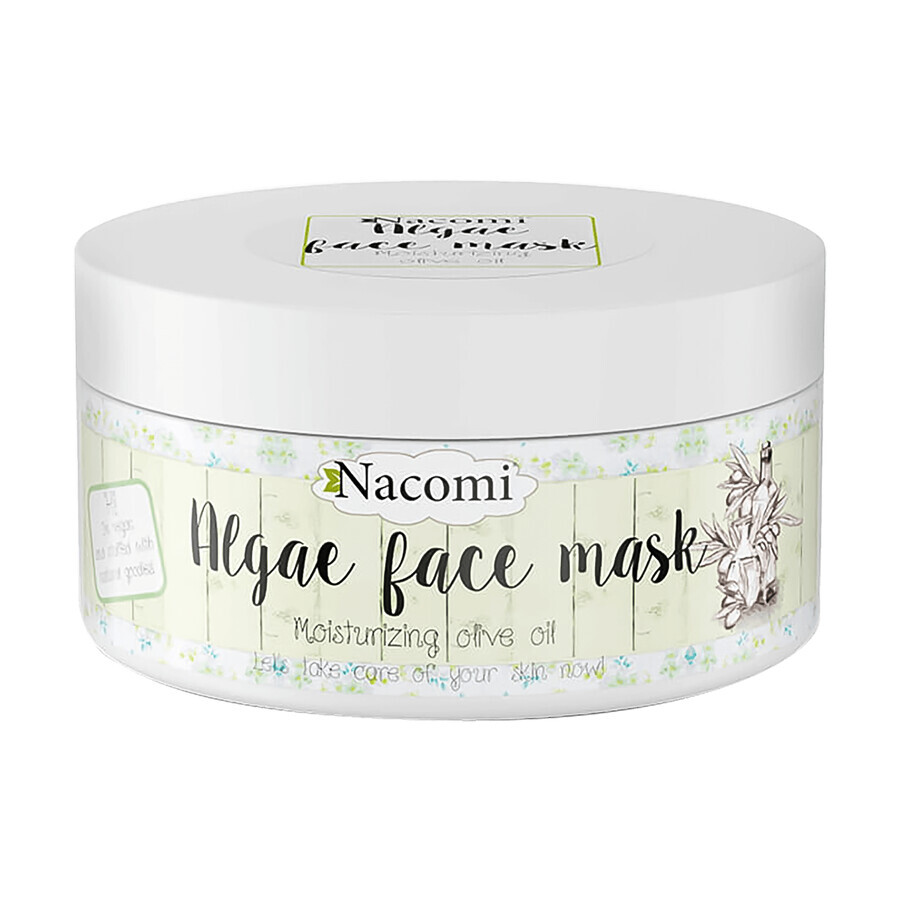 Nacomi, maschera idratante alle alghe, olio di oliva e foglie di olivo, 42 g