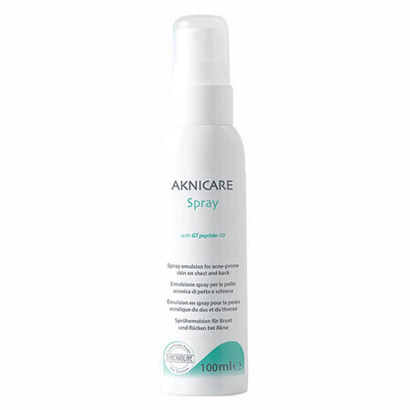 Synchroline Aknicare, émulsion spray pour le dos et le décolleté avec GT-peptide 10, peau acnéique, 100 ml