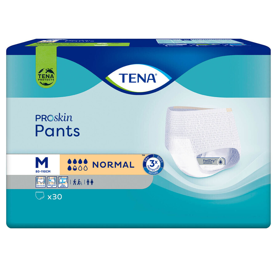 Tena Pants ProSkin, slip absorbant, taille M, 80-110 cm, Normal, 30 pièces