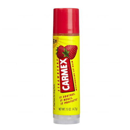 Carmex Strawberry, baume à lèvres hydratant en stick, SPF 15, 4.25 g