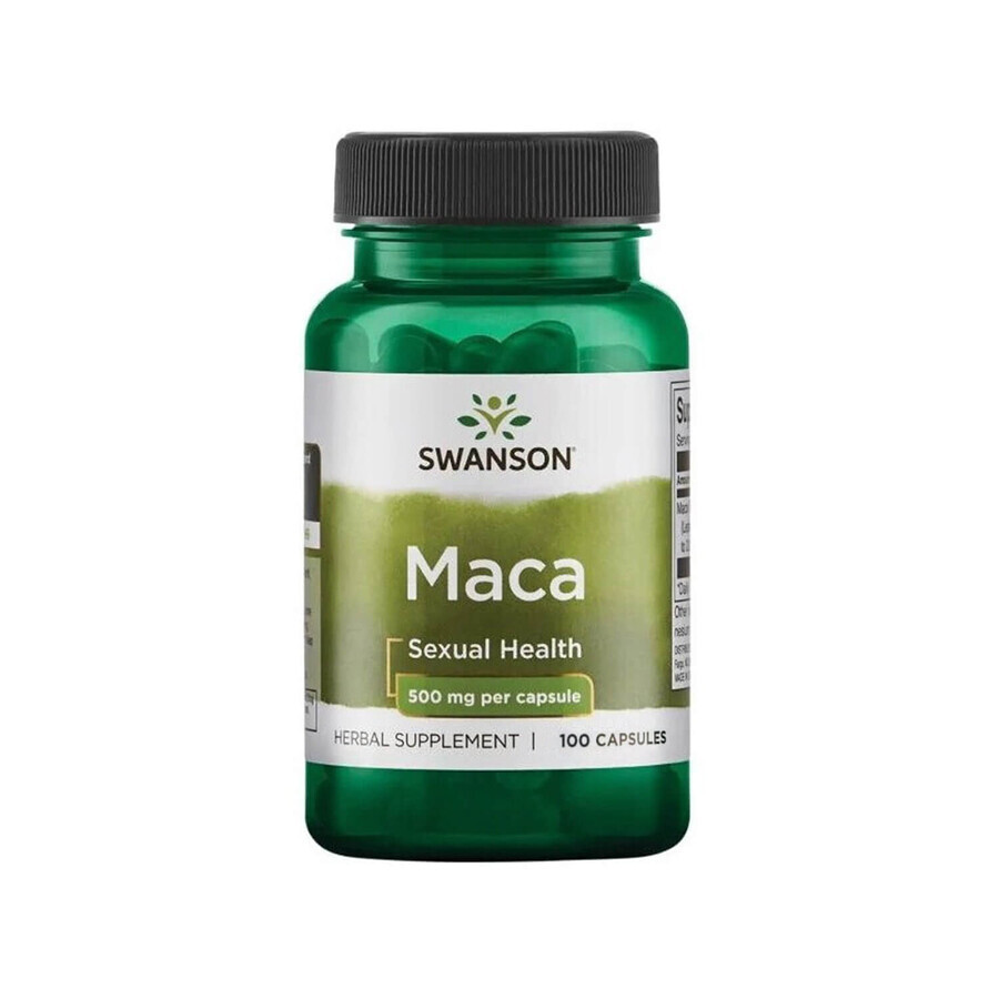 Swanson Maca, poudre de racine de maca, 100 gélules