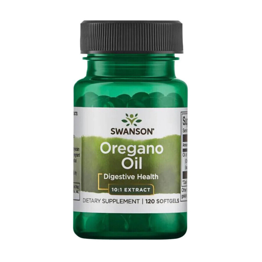 Swanson Oregano Oil, oregano extract, 120 gel capsules