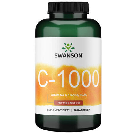 Swanson C, vitamine C 1000 mg avec cynorrhodon, 90 gélules