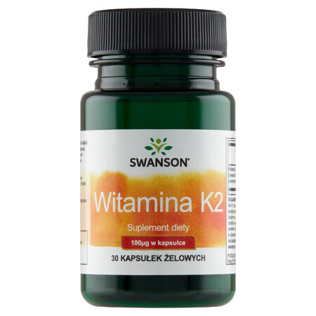 Swanson K-2, vitamine K 100 µg, 30 capsules de gel