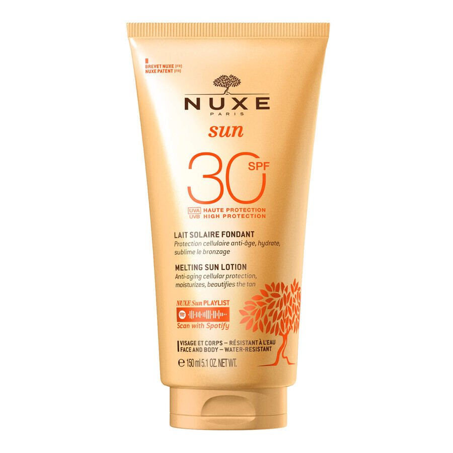 Nuxe Sun, lotion bronzante pour le visage et le corps SPF 30, 150 ml