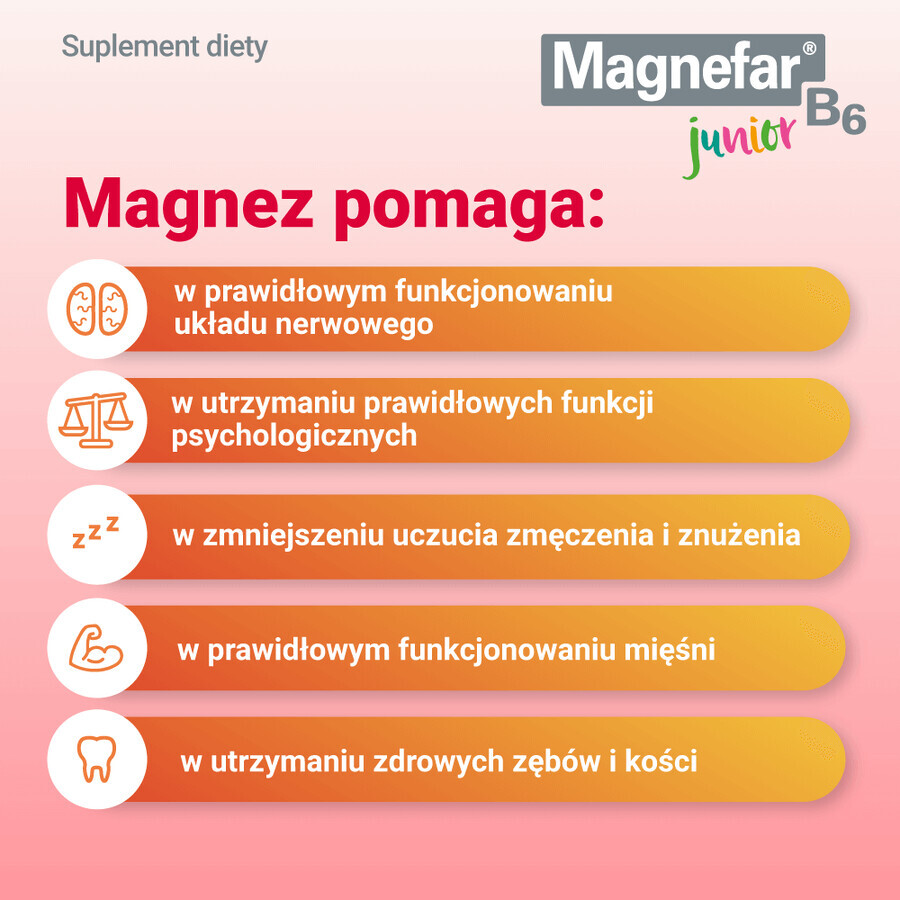 Magnefar B6 Junior, liquide pour enfants à partir de 3 ans et adultes, saveur framboise, 120 ml