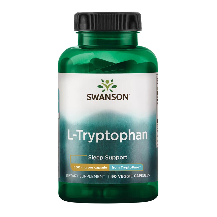 Swanson L-triptofano TryptoPure, L-triptofano 500 mg, 90 capsule vegetali