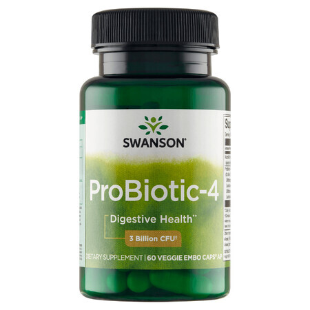 Swanson ProBiotic-4, 60 gélules végétales