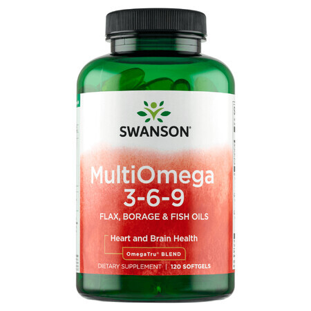 Swanson MultiOmega 3-6-9, 120 gélules