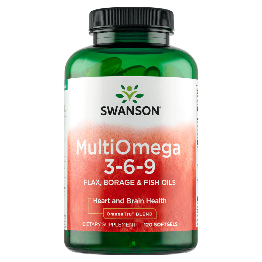 Swanson MultiOmega 3-6-9, 120 gélules