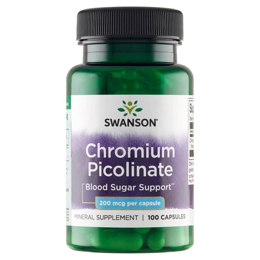 Swanson Chromium Picoliante, chromium 200 µg, 100 capsules