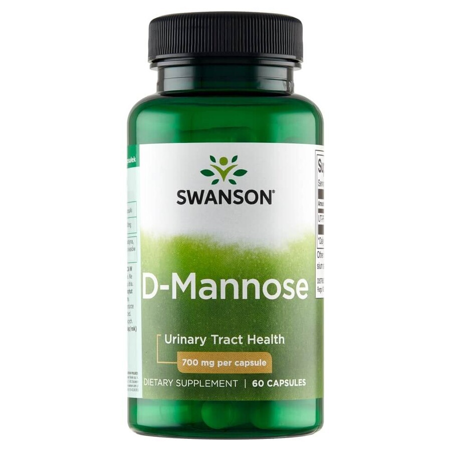 Swanson D-Mannose, D-mannose, 60 gélules