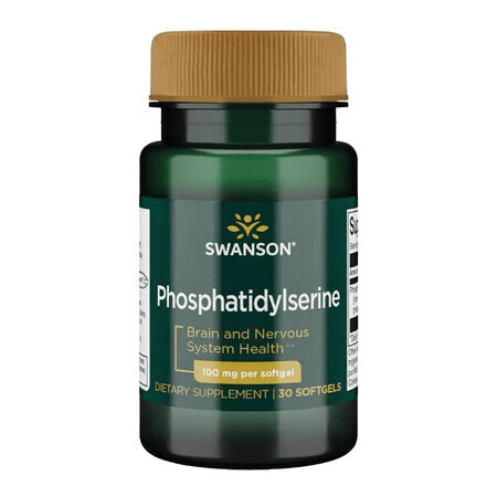 Swanson Phosphatidylserine 100 mg, phosphatidylserine, 30 gélules