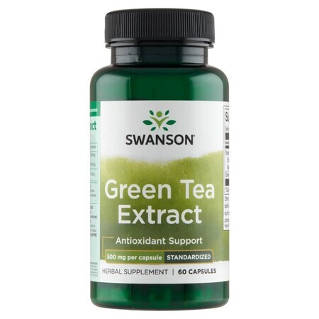 Swanson Green Tea Extract, thé vert, 60 gélules