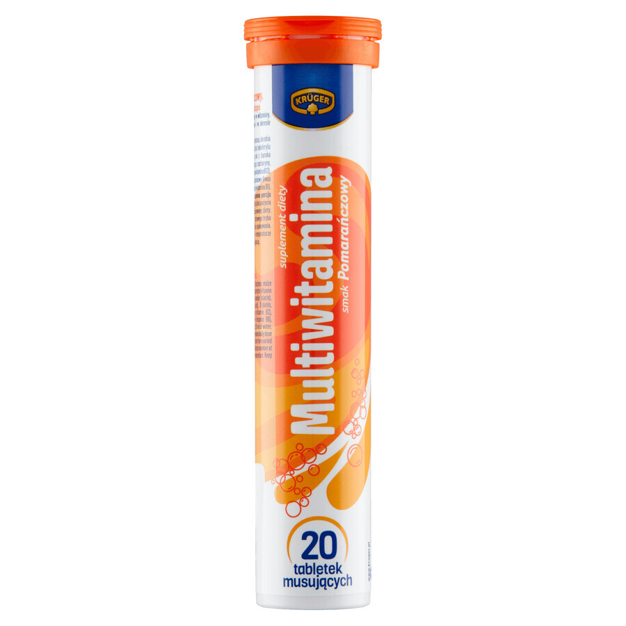 Kruger Multivitamin, Orangengeschmack, 20 Brausetabletten