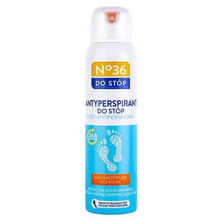 No36, anti-transpirant pour les pieds, protection antibactérienne, 50 ml