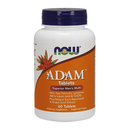 Now Foods Adam, multivitamine pour hommes, 60 comprimés