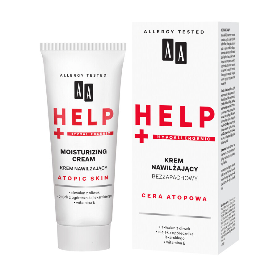 AA Help, Atopic Skin, crème hydratante sans parfum, 50 ml