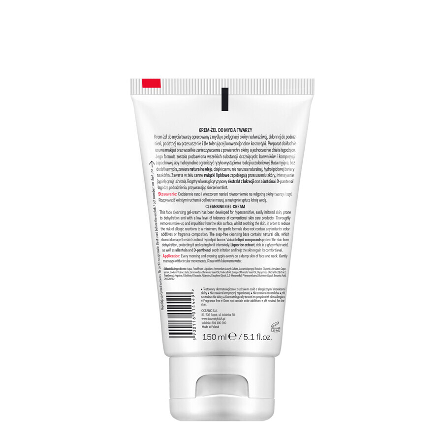 AA Help, gel-crème nettoyant pour le visage, peau atopique, 150 ml