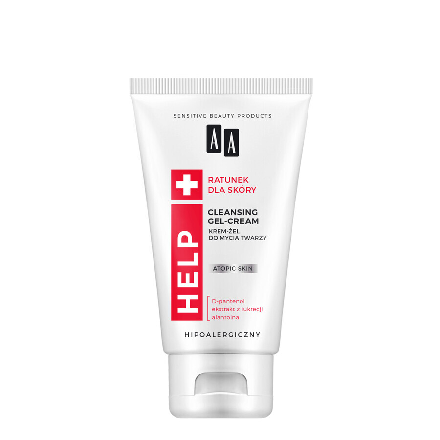 AA Help, gel-crème nettoyant pour le visage, peau atopique, 150 ml