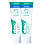 Elmex Sensitive Whitening dentifrice avec fluorure d'amines, 2 x 75 ml 