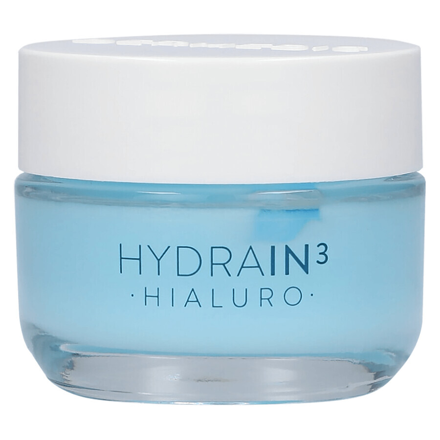 Dermedic Hydrain 3 Hialuro, gel-crème ultra-hydratant pour le visage, peaux sèches, 50 ml