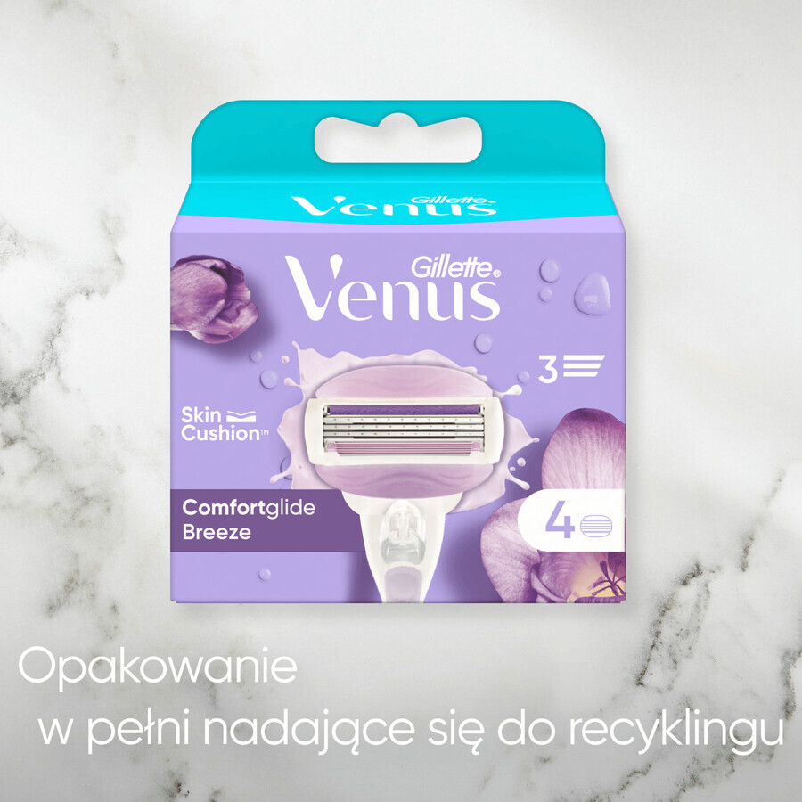 Gillette Venus Breeze, cartouches de rechange, 4 pièces