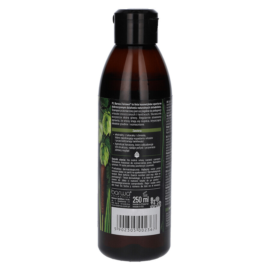 Barwa Ziołowa Tartak i Hop herbal shampoo for brittle and damaged hair 250 ml