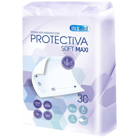 Protective Soft Maxi, sanitary pads, 60 cm x 90 cm, 30 units