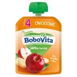 BoboVita Mousse en tube, pomme et banane, après 4 mois, 80 g