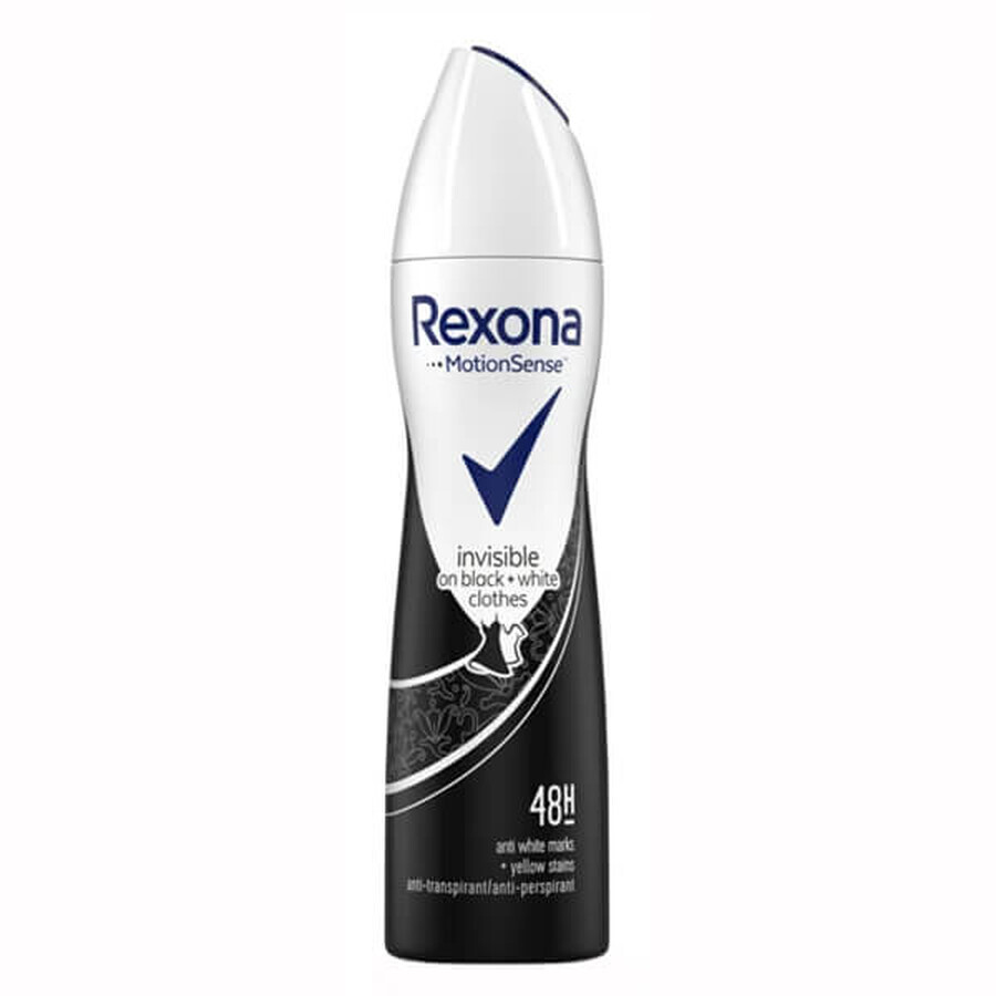 Rexona, spray anti-transpirant, Invisible Black &amp; White, 150 ml