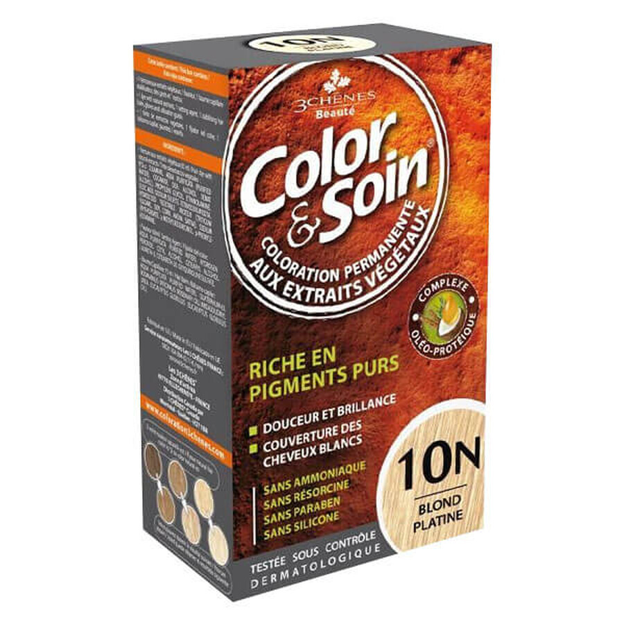 Color&amp;Soin, teinture pour cheveux, 10N, blond platine, 135 ml