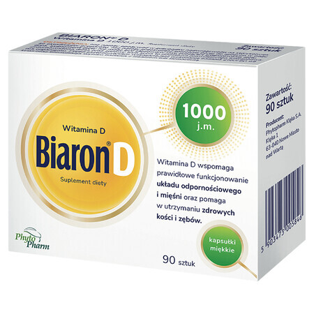 Biaron D, vitamin D 1000 IU, 90 capsules