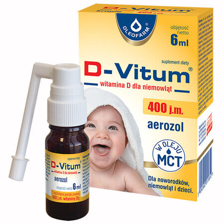 D-Vitum 400 UI, vitamine D pour nourrissons, aérosol, 6 ml