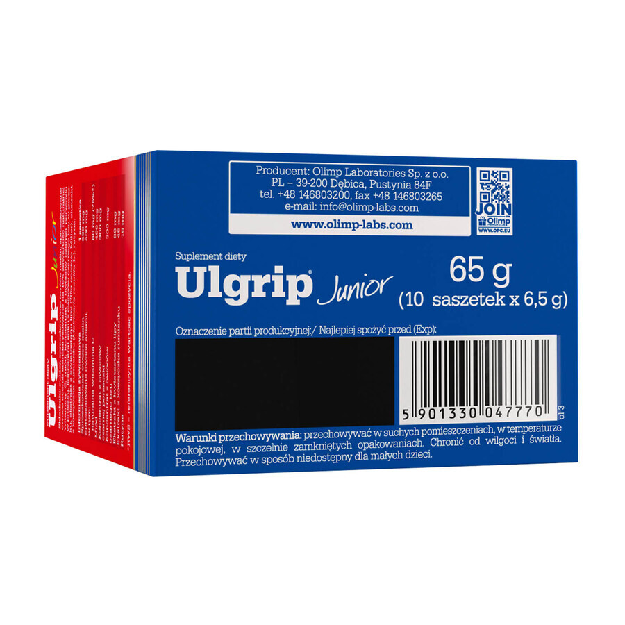 Olimp Ulgrip Junior, goût framboise, 10 sachets