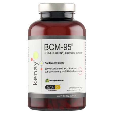 Kenay BCM-95, estratto di curcuma, 300 capsule vegetali