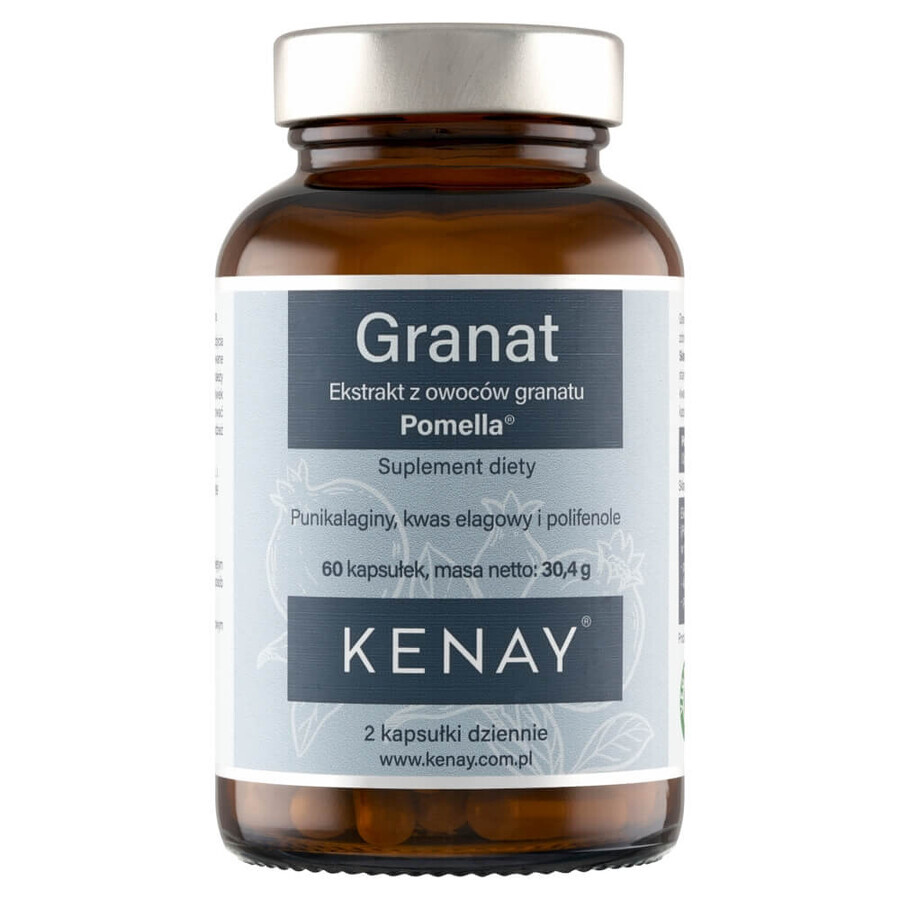 Kenay, Pomella, pomegranate fruit extracts, 60 capsules