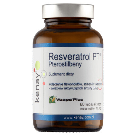 Kenay, Resveratrol PT Pterostilbeen, 60 capsules