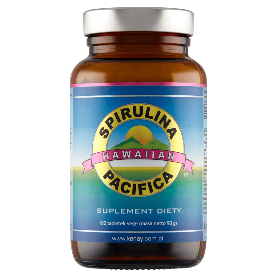 Kenay, Spirulina Pacifica 500 mg, 180 comprimés