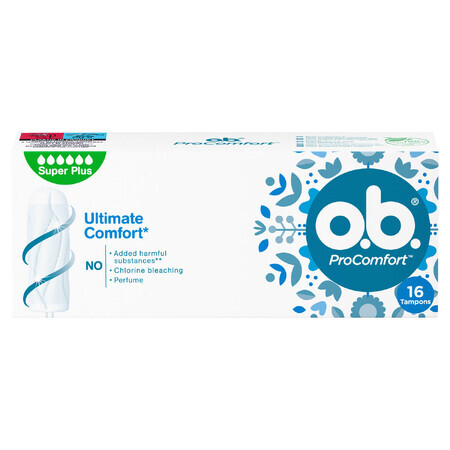 OB ProComfort, sanitary pads, Super Plus, 16 pcs