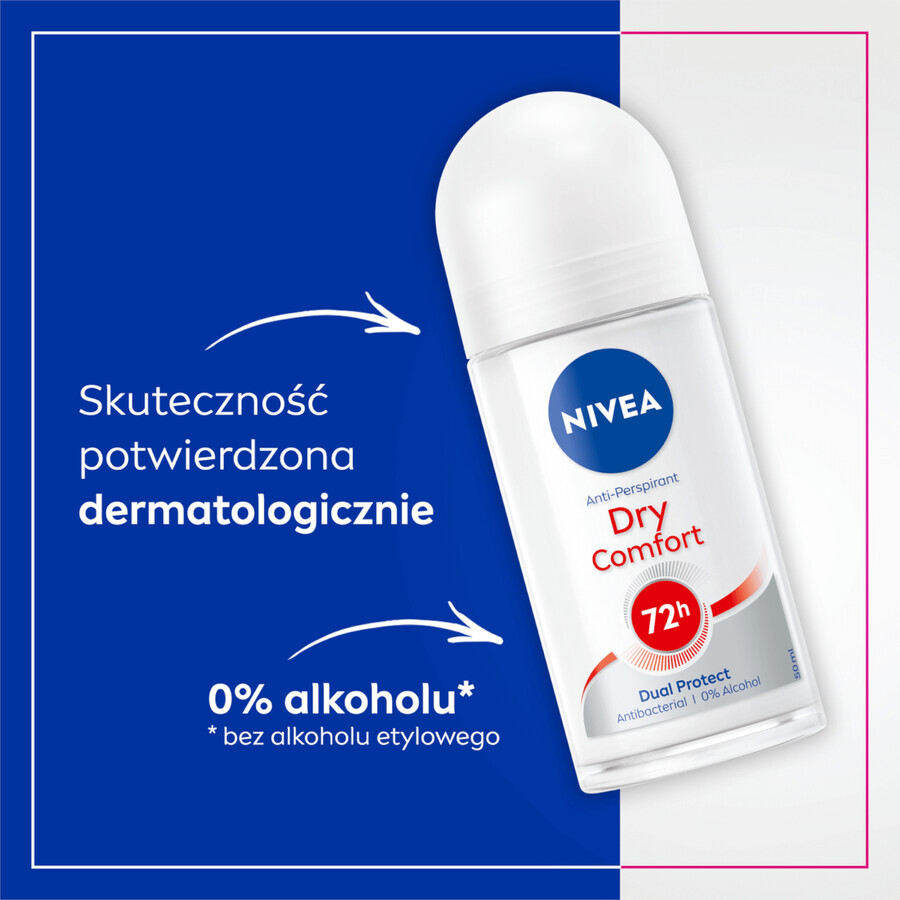 Nivea, antitranspirante roll-on, Dry Comfort, 50 ml